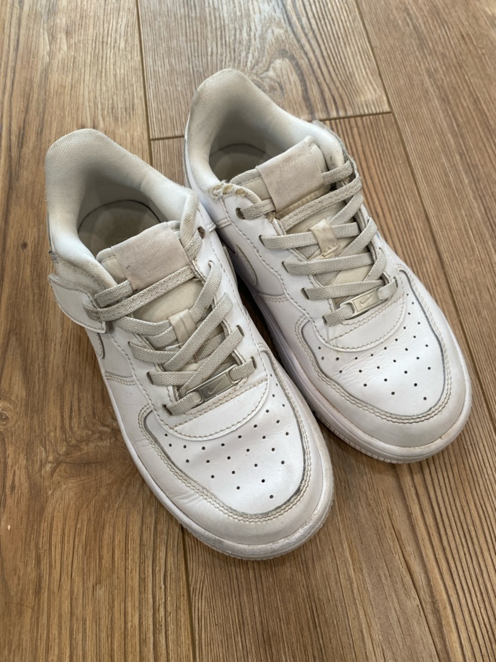 Nike Kids White Leather Sneakers